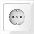 Merten D-Life socket outlet (crystal white frame, lotus white insert)